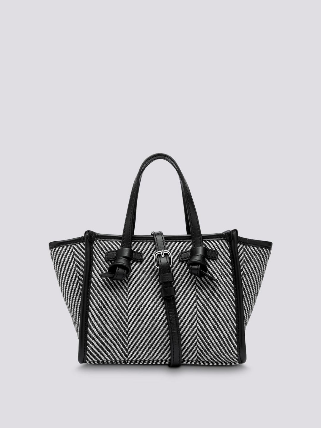 Borsa a mano Miss Marcella in tessuto spiga nero bianco BS 8065/23AI SPIGA 11647 GIANNI CHIARINI 