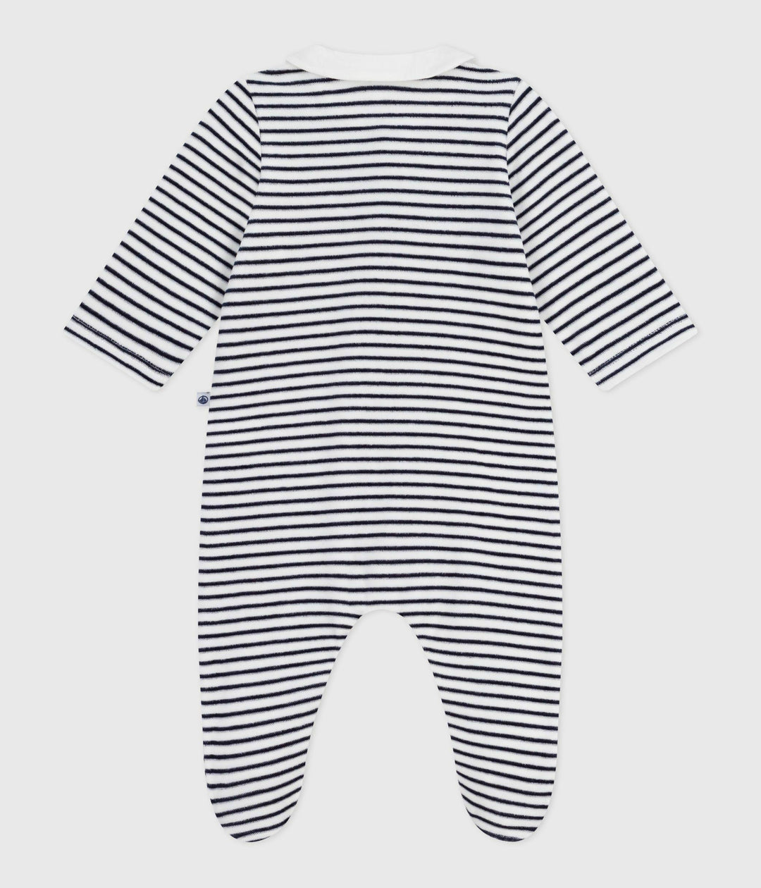 Pigiama tutina marinière in ciniglia con colletto A0DR1 01 PETIT BATEAU 