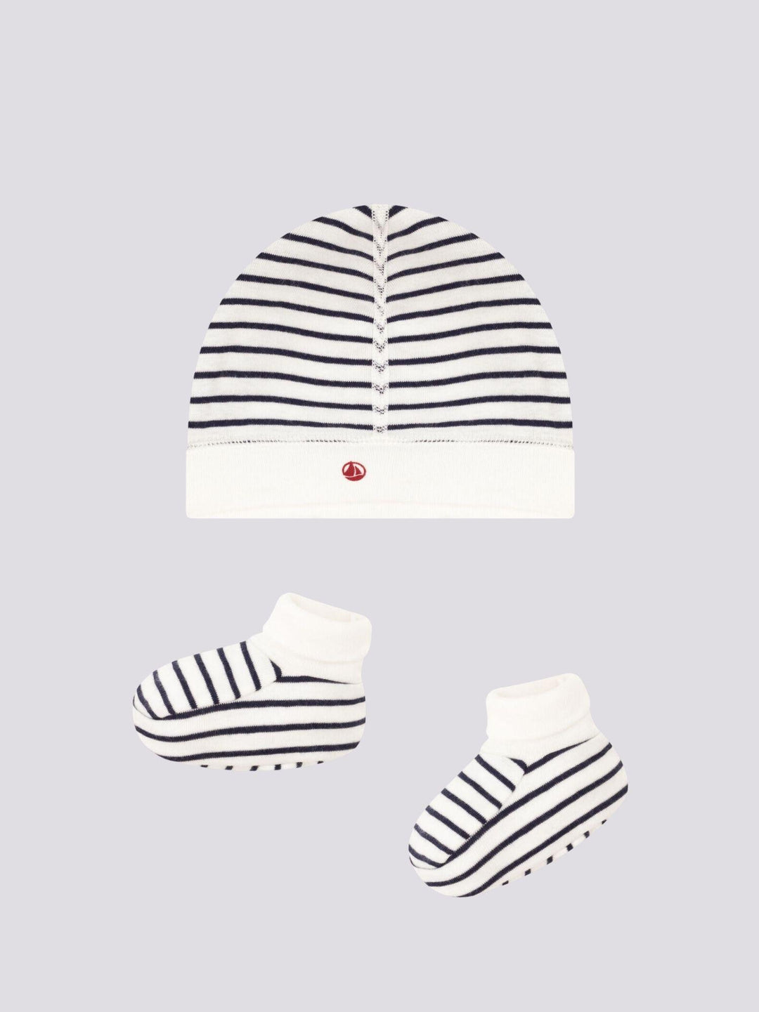 CONFEZIONE CON CUFFIETTA E BABBUCCE BEBÈ MARINIÈRE A081H 00 PETIT BATEAU 