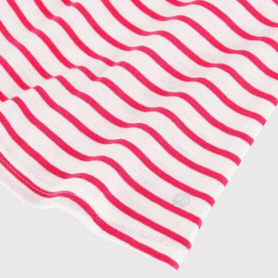 ABITO SENZA MANICHE BIANCO E ROSSO A00KZ 1 PETIT BATEAU 