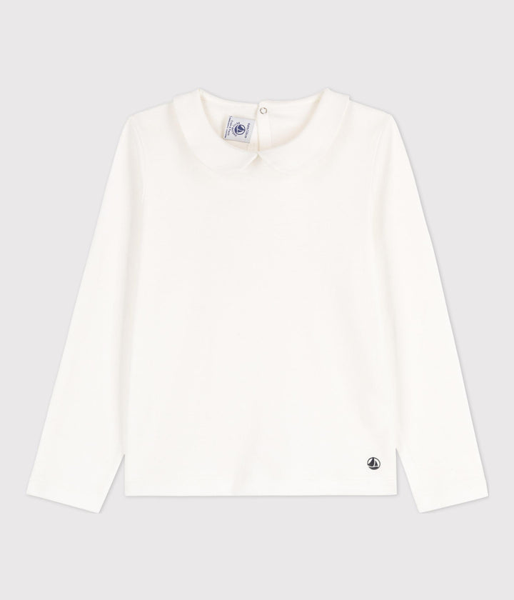 T-shirt maniche lunghe in cotone bambina A05FX 02 PETIT BATEAU 