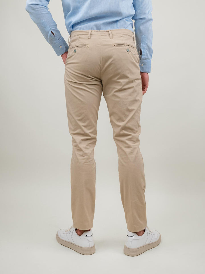 PANTALONE IN COTONE BEIGE P-KAPS-S124571 023 ANDREA MORANDO 