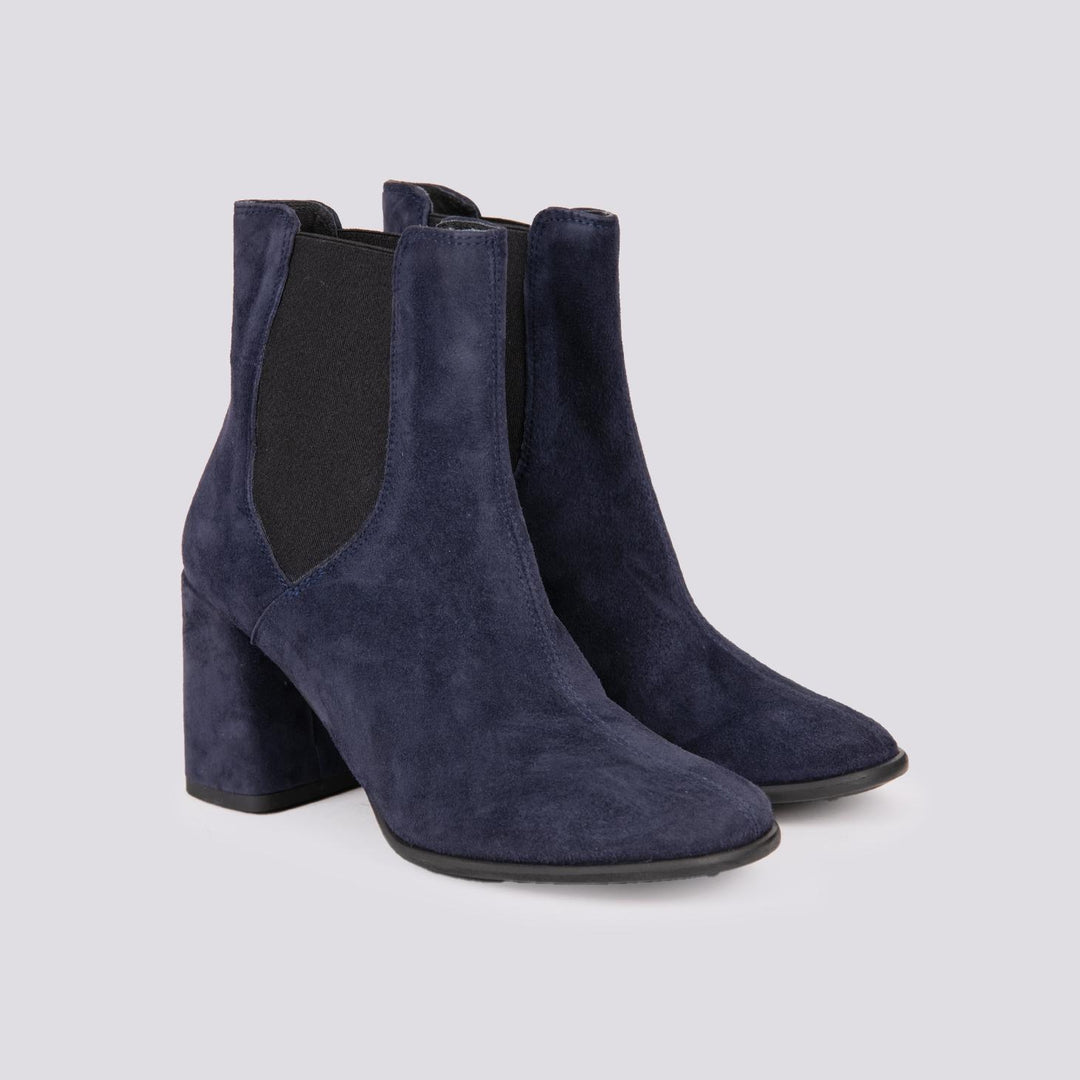 STIVALETTO CON ELASTICI IN CAMOSCIO BLU 8549CAM BLU ANDREA MORANDO 