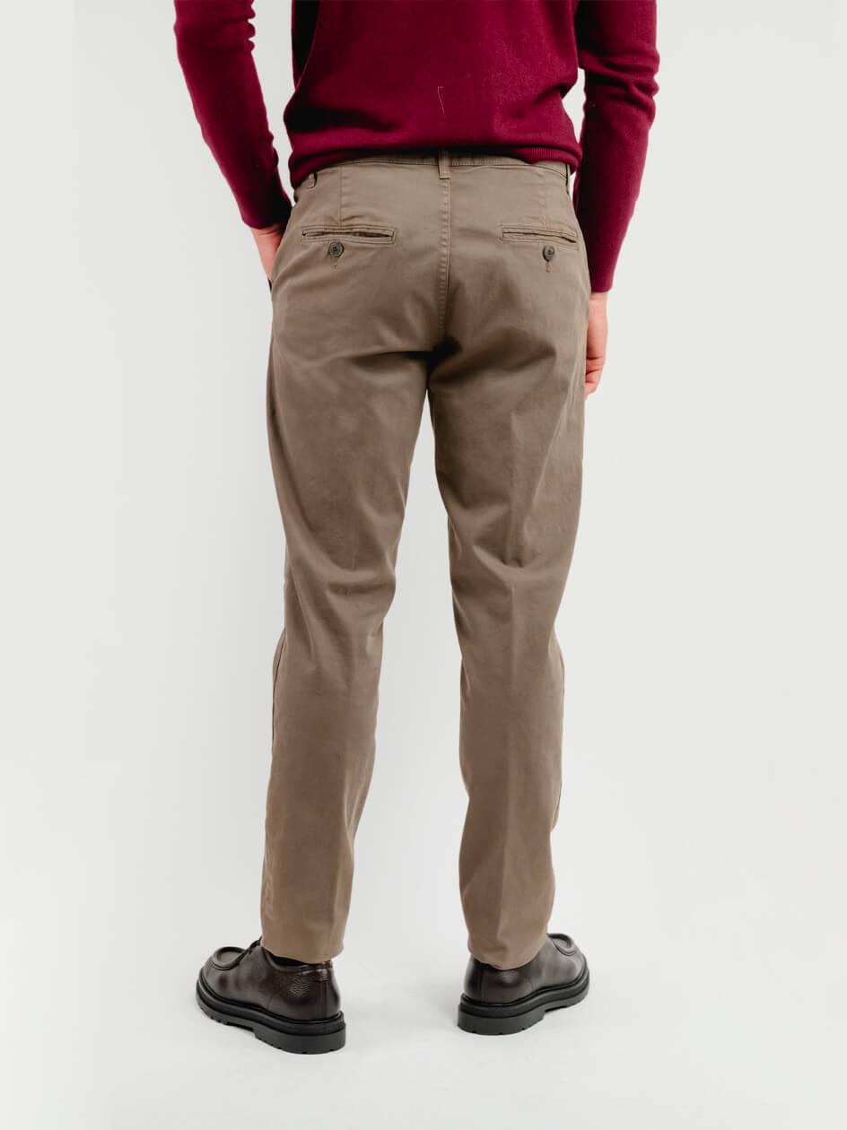 PANTALONE IN COTONE FANGO 7657TO TORTORA ANDREA MORANDO 