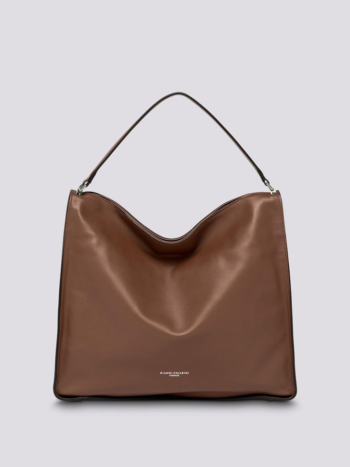 BORSA A SPALLA RENè IN NAPPA MARRONE BS 8902 LUSH 6206 GIANNI CHIARINI 
