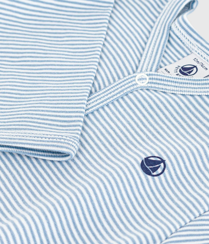 Pigiama in cotone millerighe neonato A0E2M 01 PETIT BATEAU 