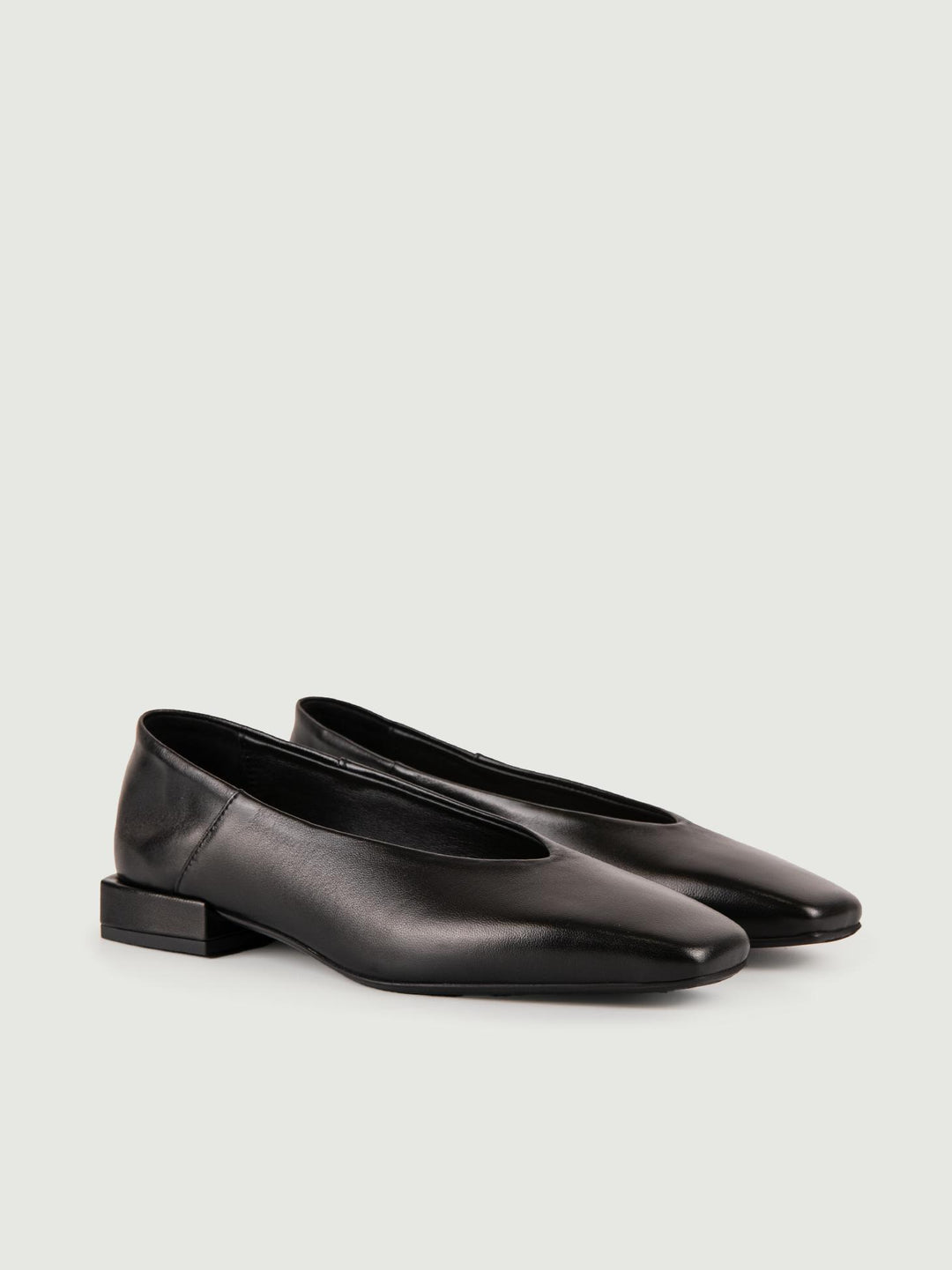 Ballerina in pelle nera con punta squadrata DARIA21 NERO ANDREA MORANDO 