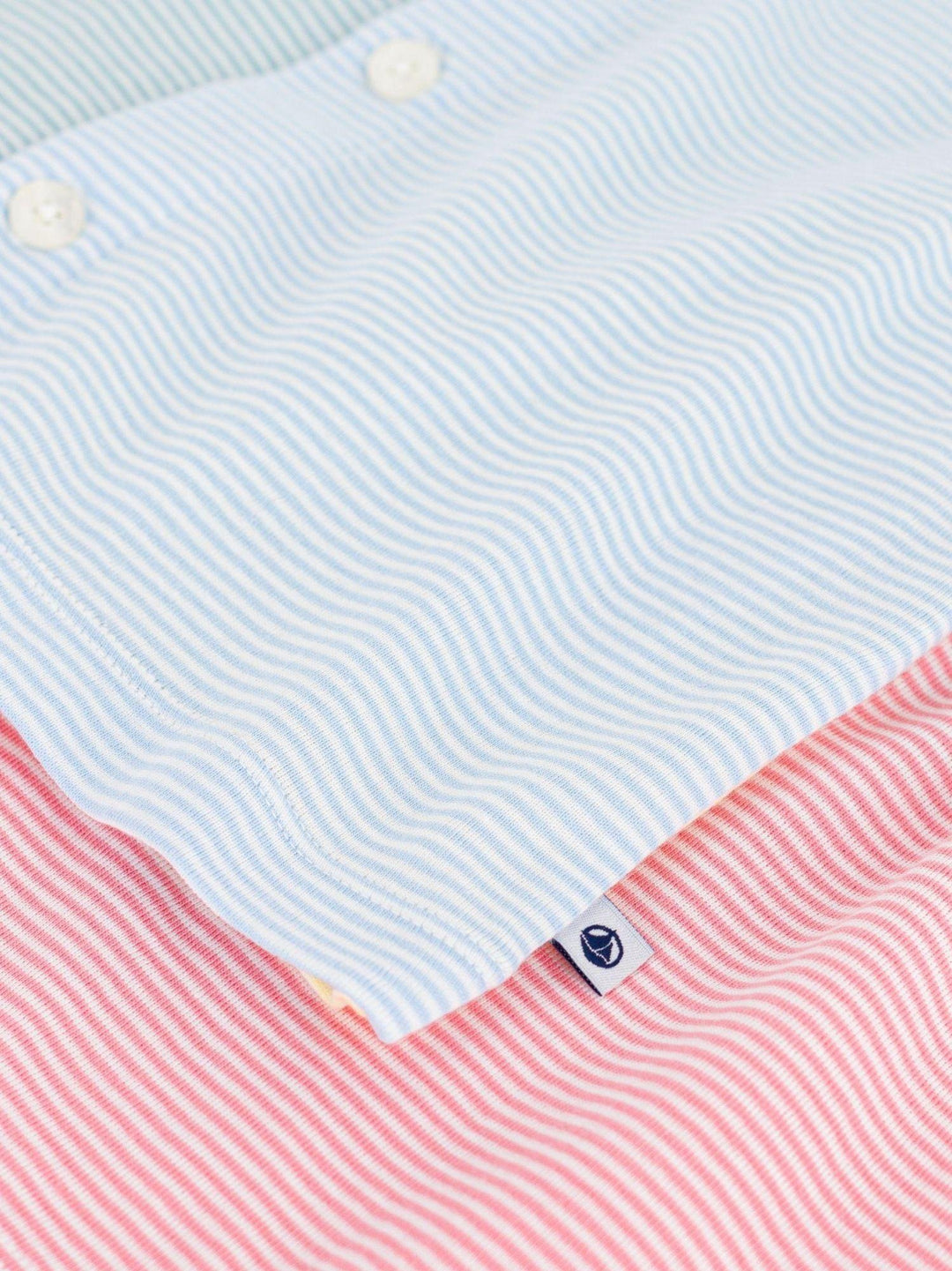 Pigiama corto unisex a righe multicolor in cotone A0F1M 01 PETIT BATEAU 