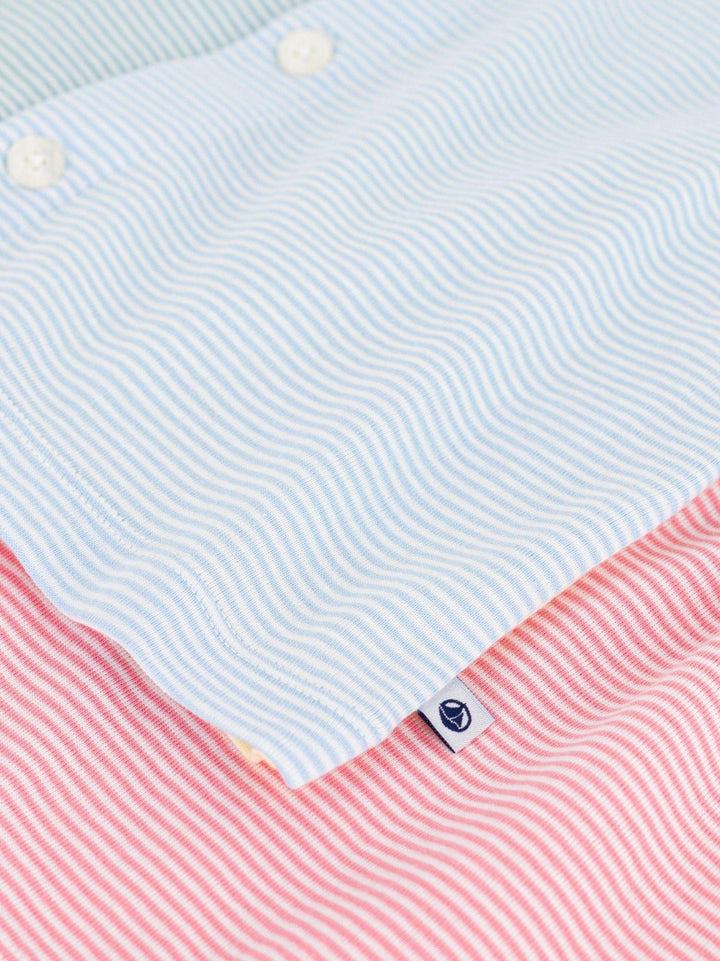 Pigiama corto unisex a righe multicolor in cotone A0F1M 01 PETIT BATEAU 