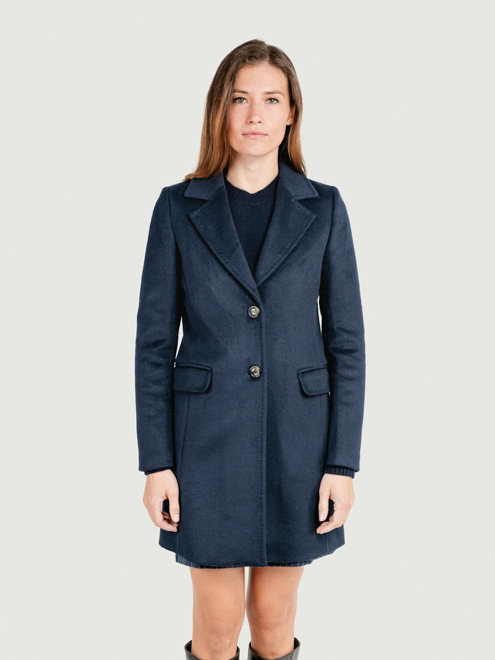 CAPPOTTO MONOPETTO BLU NAVY 99463QUI BLU ANDREA MORANDO 