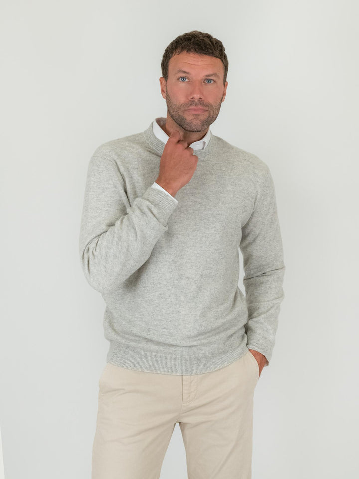GIROCOLLO TRADER IN CASHMERE GRIGIO CHIARO TRADER LIGHT GREY ABSOLUT CASHMERE 