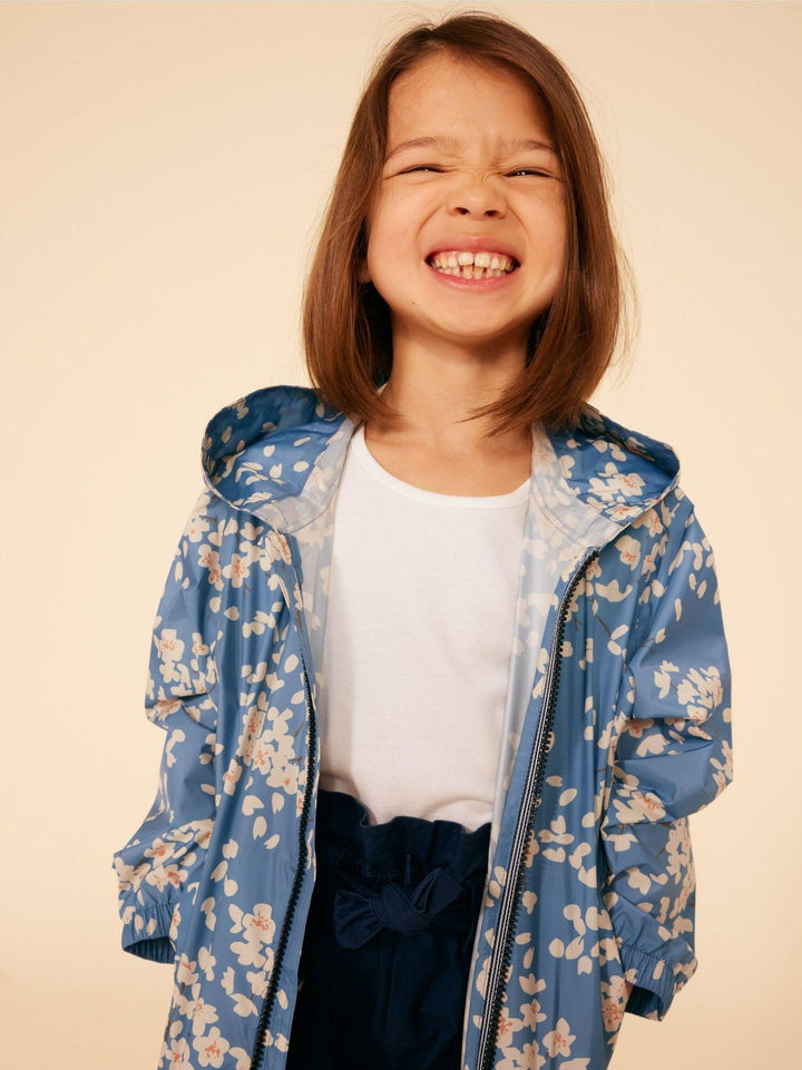 GIACCA A VENTO LEGGGERA BAMBINA STAMPA FIORI CILIEGIO A09KQ 01 PETIT BATEAU 