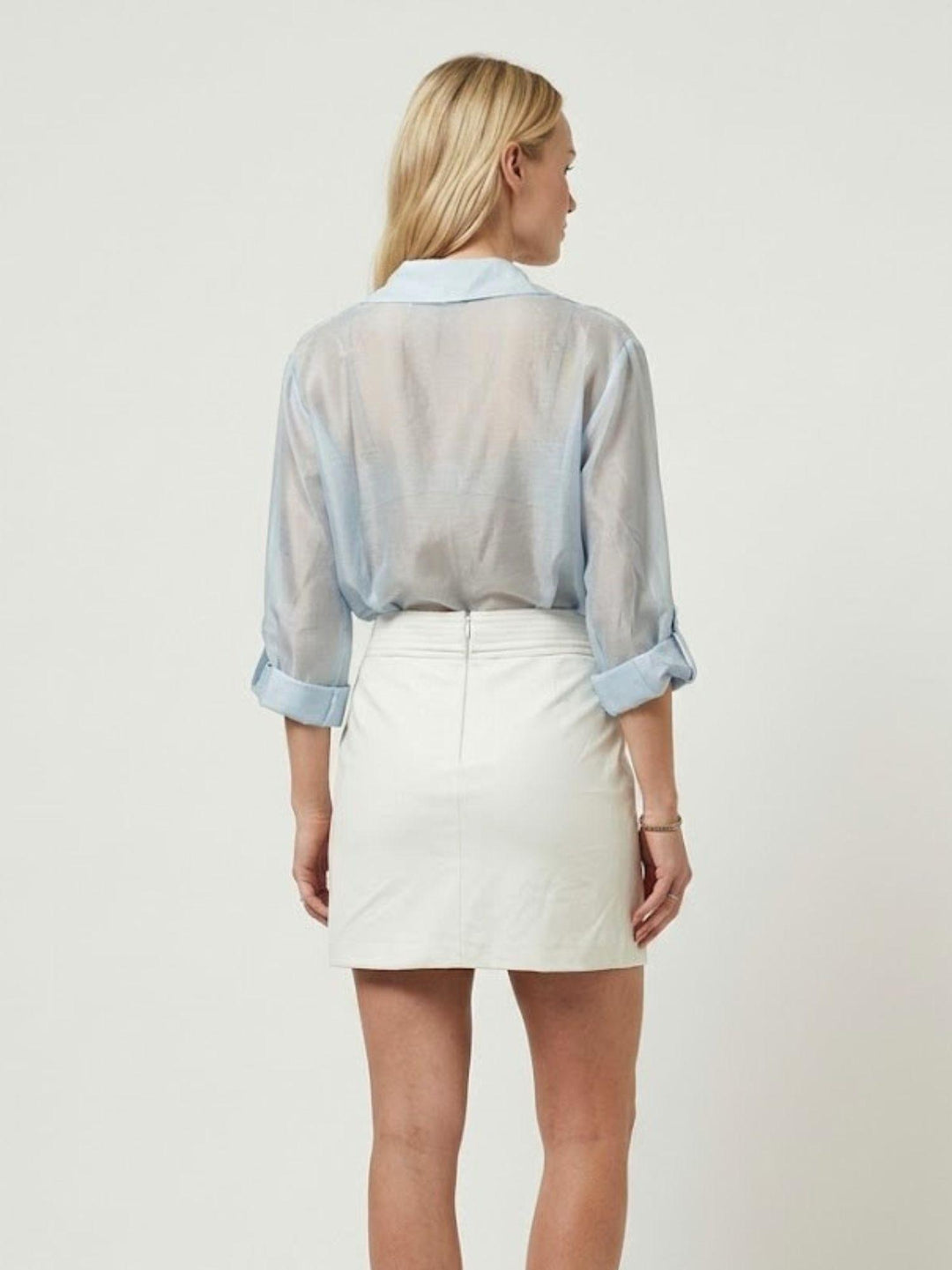 Camicia semitrasparente azzurra M796/071 157 ANDREA MORANDO 