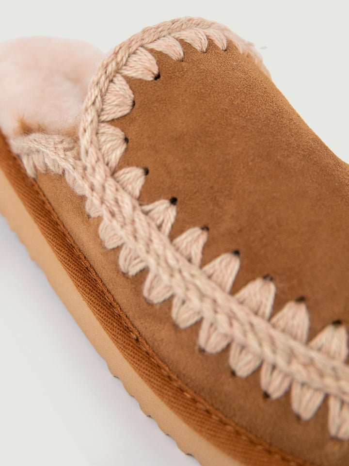 Pantofola Mou in pelle di montone Cognac FW10112 COG MOU 
