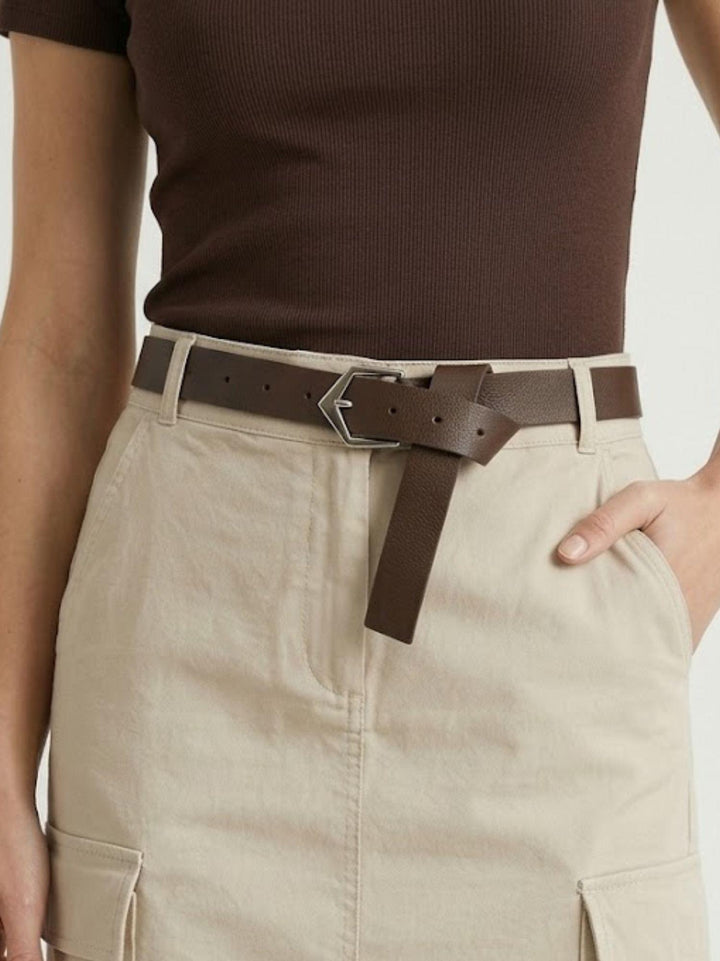 Gonna cargo midi in cotone panna 6105 PANNA ANDREA MORANDO 