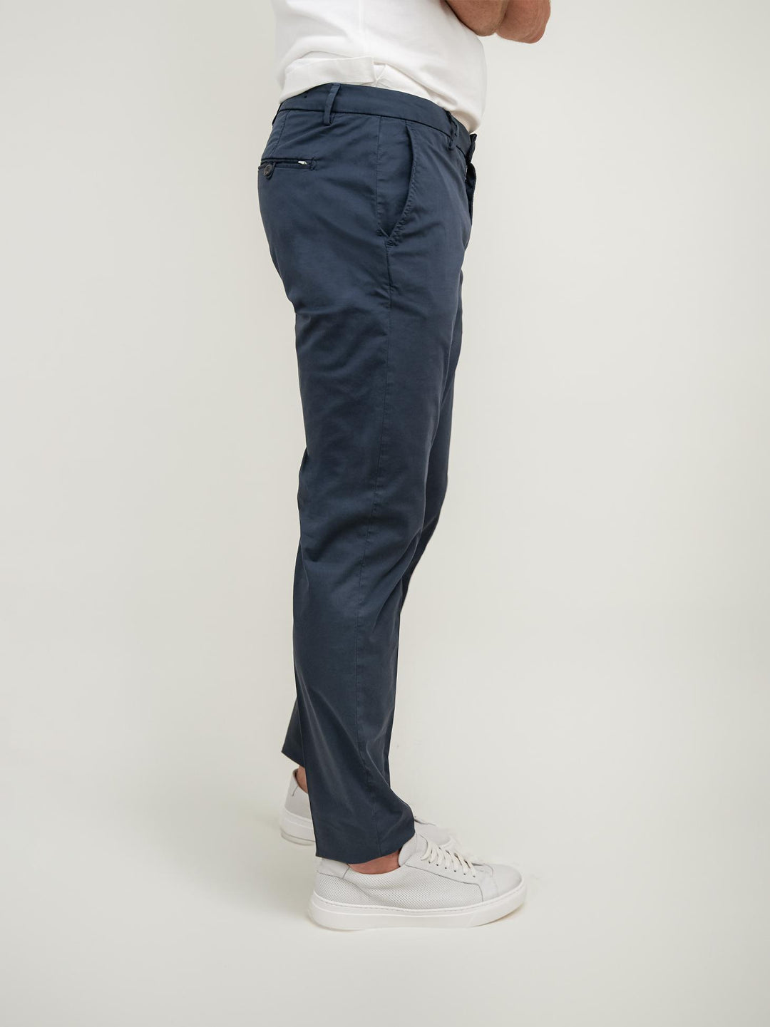 PANTALONE IN COTONE BLU DI PRUSSIA T83/STR 847 NOLAB 