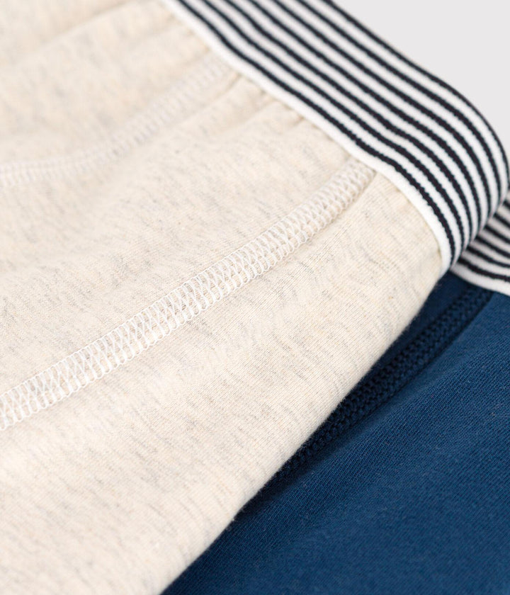 CONFEZIONE DA 2 BOXER RAGAZZO IN COTONE ED ELASTAM A088X 00 PETIT BATEAU 