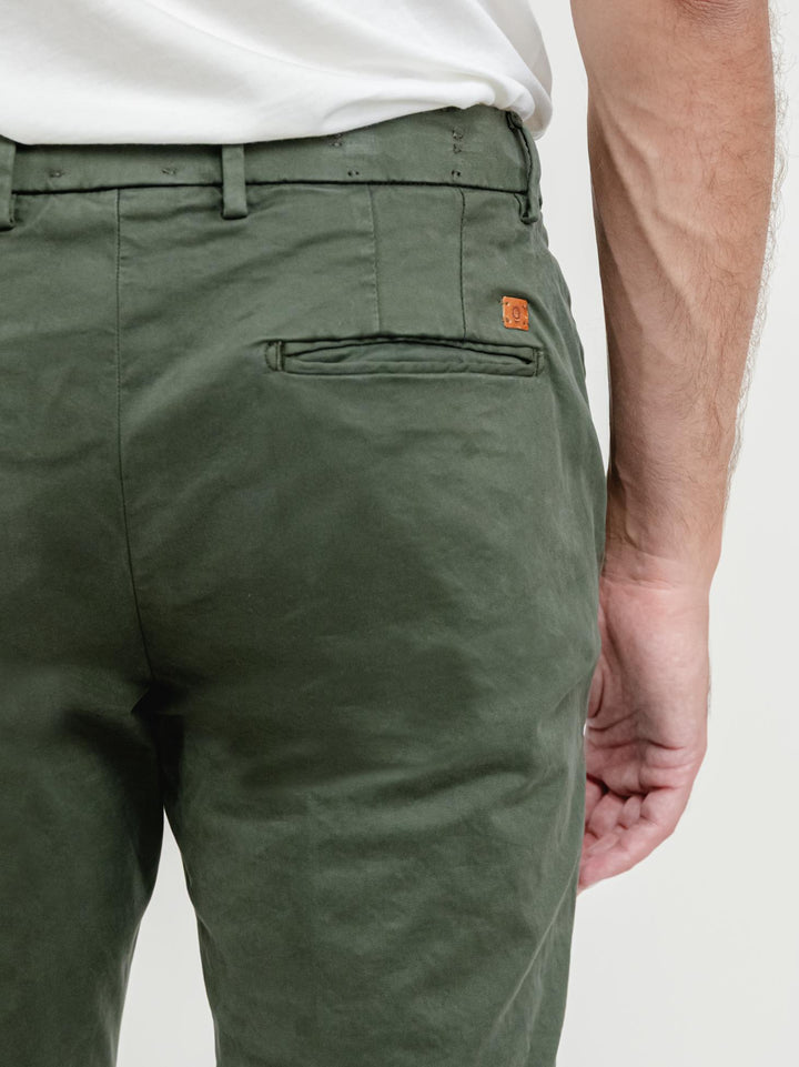PANTALONE IN COTONE VERDE SALVIA T500BRO 691 NOLAB 