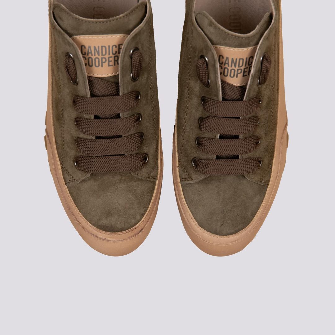 SNEAKER JANIS CHIC in camoscio VERDE MILITARE 2017965 021E10 CANDICE COOPER 