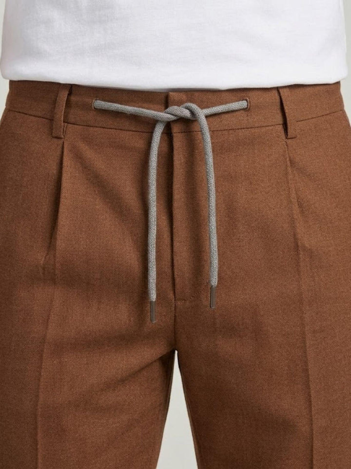 Pantalone  tela paracadute con coulisse in cotone ruggine CO0073M 5002 ANDREA MORANDO 