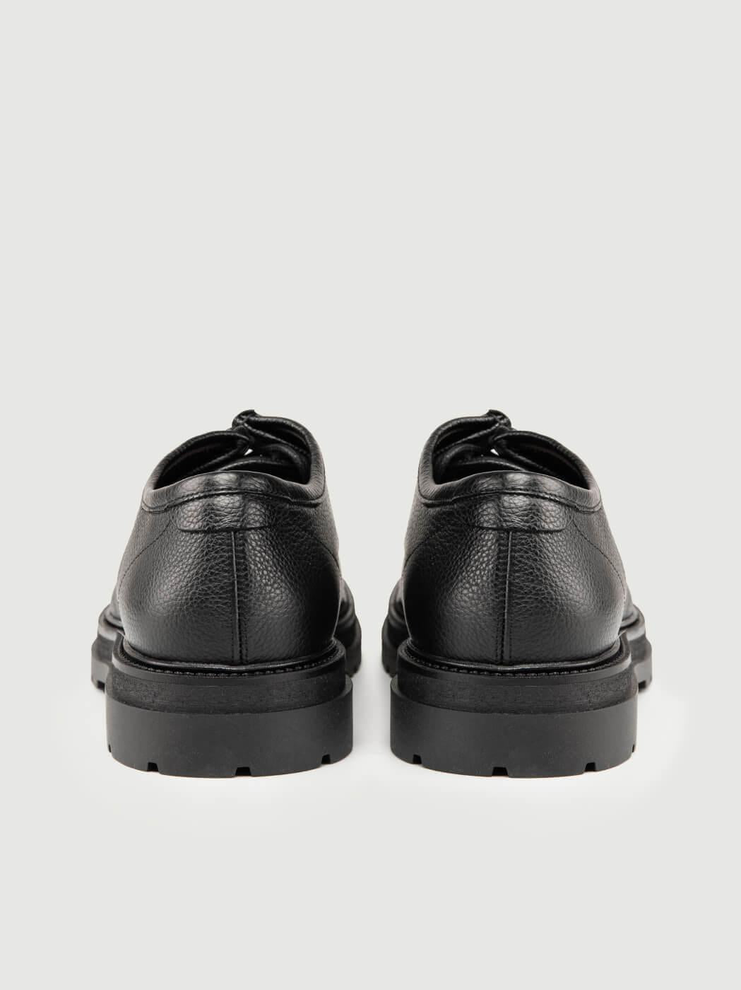 STRINGATA IN PELLE MARTELLATA NERA CON CARRARMATO 1093OLD ZEUS NERO ANDREA MORANDO 