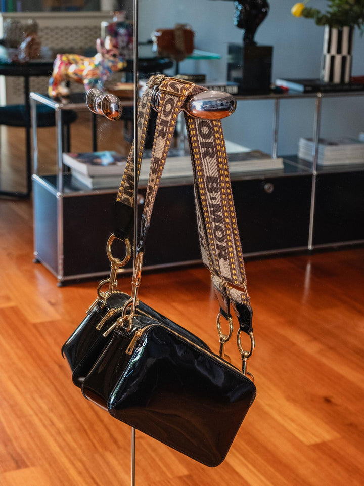 BORSA A TRACOLLA MAXI YOURS NERA IN PELLE VERNICE