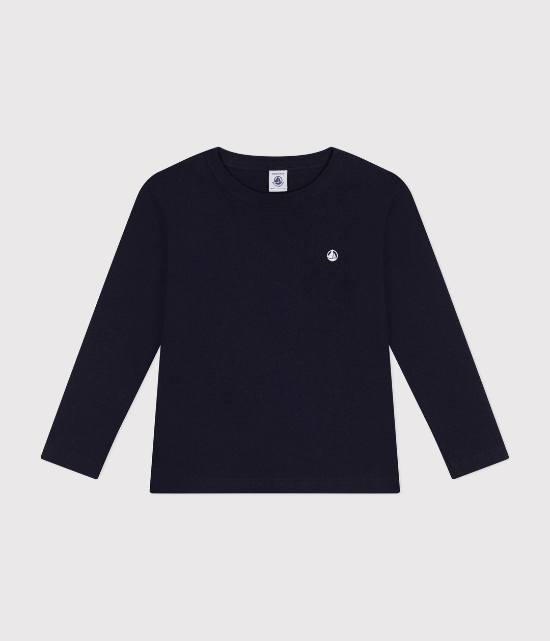 T-shirt a maniche lunghe a costine blu A0BA4 02 PETIT BATEAU 