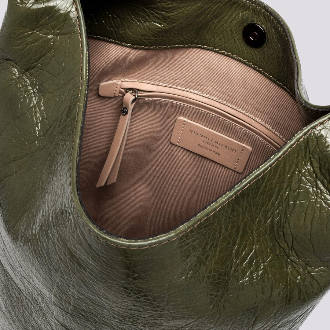 Borsa Phoebe secchiello  in naplak Guam green BS 10125 NPK 13131 GIANNI CHIARINI 