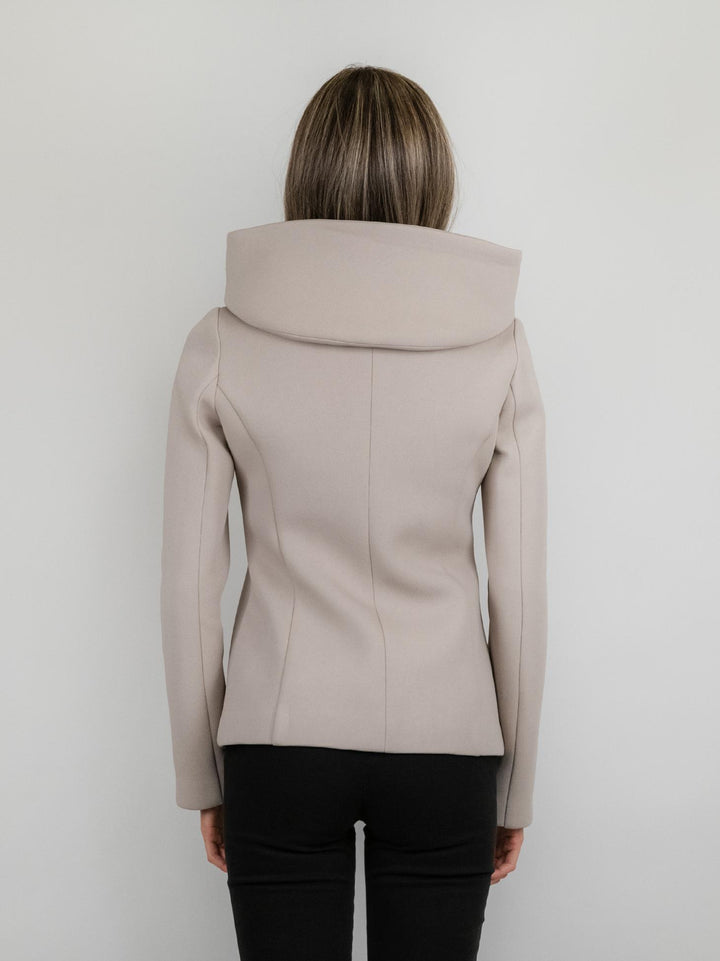 CAPPOTTINO TECNICO CORTO BEIGE CON CAPPUCCIO 97801LO BEIGE ANDREA MORANDO 