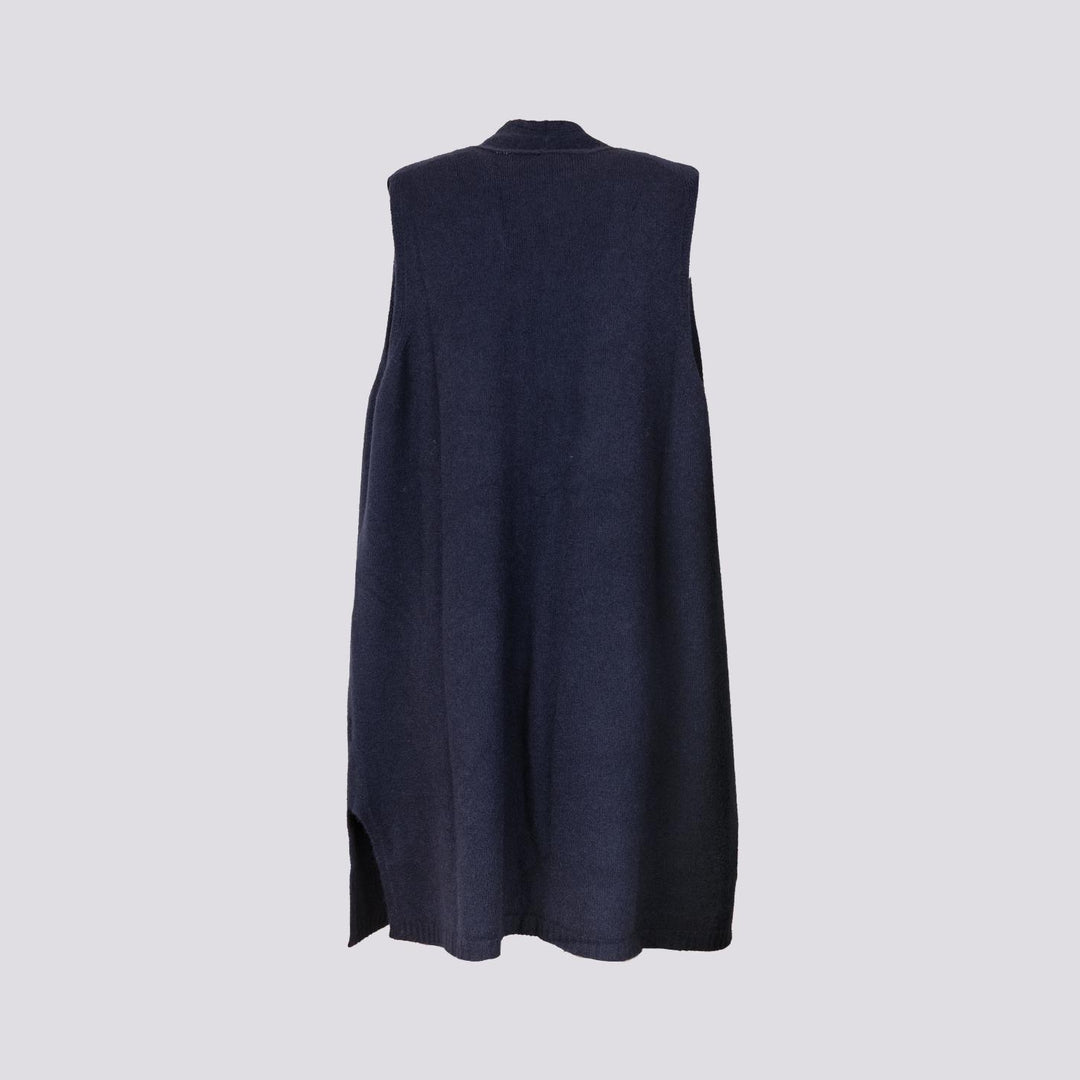 GILET LUNGO IN MAGLIA BLU 0370/281 0115 BIMOR 