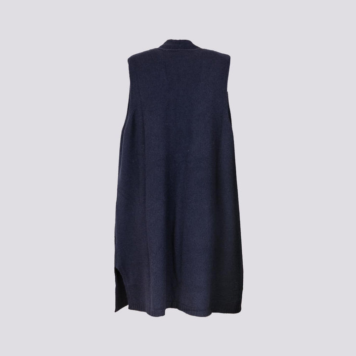 GILET LUNGO IN MAGLIA BLU 0370/281 0115 BIMOR 