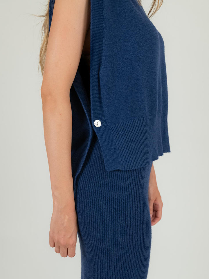 CASACCA IN MAGLIA BLU 0570/15 1073 BIMOR 