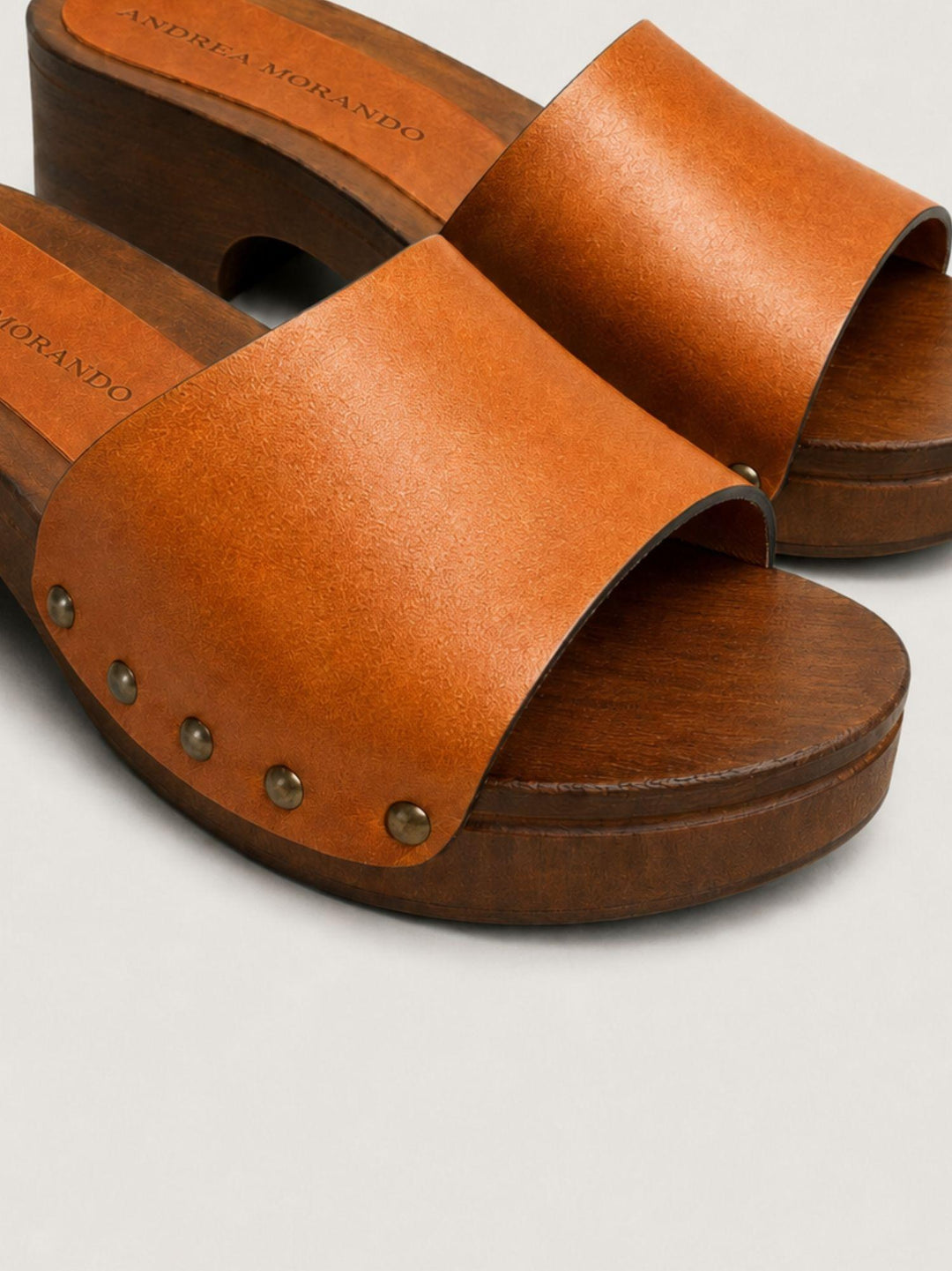 Zoccolo basso in pelle scamosciata arancione 110ST ORANGE ANDREA MORANDO 