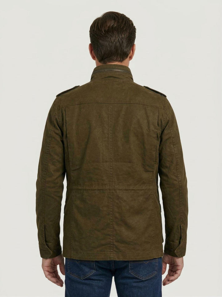 Field Jacket in cotone army green BU26S06GIPA977 301 ANDREA MORANDO 