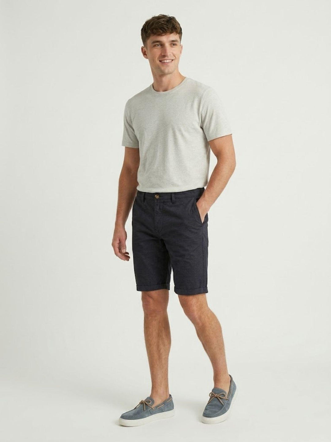 Bermuda in cotone navy BU26S29BEPA1461TWILL 200 ANDREA MORANDO 