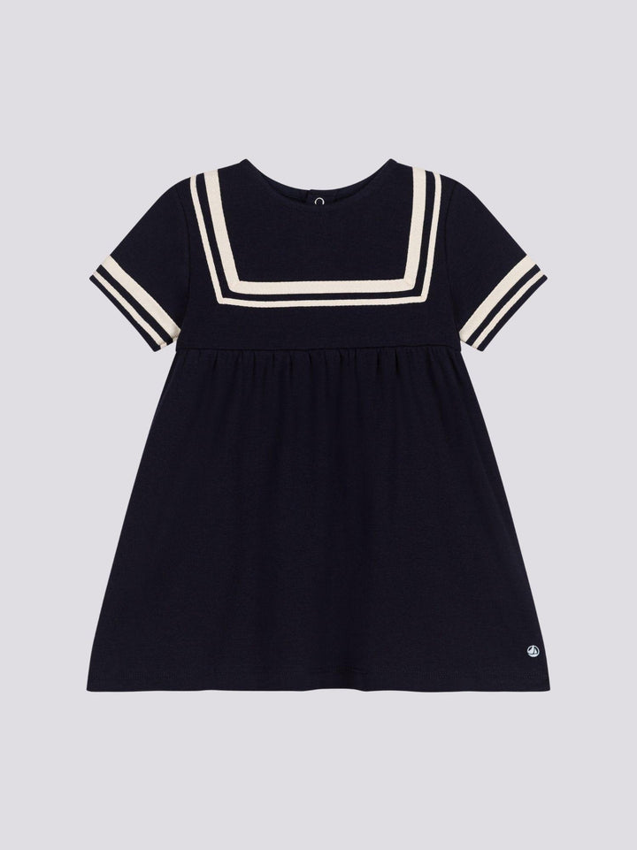 ABITO BEBÈ ALLA MARINARA BLU IN COTONE BIOLOGICO A0A1R 01 PETIT BATEAU 