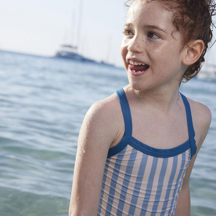 Costume Intero A Righe Bambina A06O4 01 PETIT BATEAU 