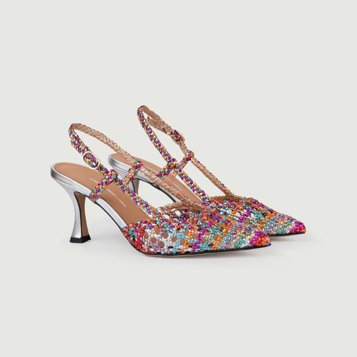 CHANEL SLING BACK CON INTRECCIO MULTICOLOR 5120 MULTICOLOR ANDREA MORANDO 