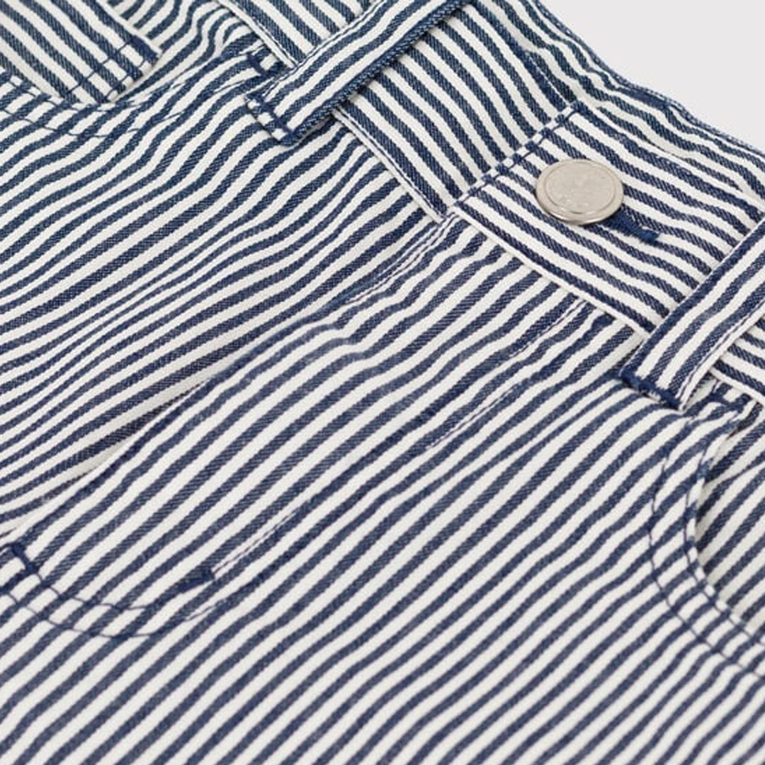Bermuda Bambino In Tela Di Cotone A Righe A06KU 01 PETIT BATEAU 
