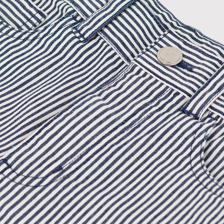 Bermuda Bambino In Tela Di Cotone A Righe A06KU 01 PETIT BATEAU 