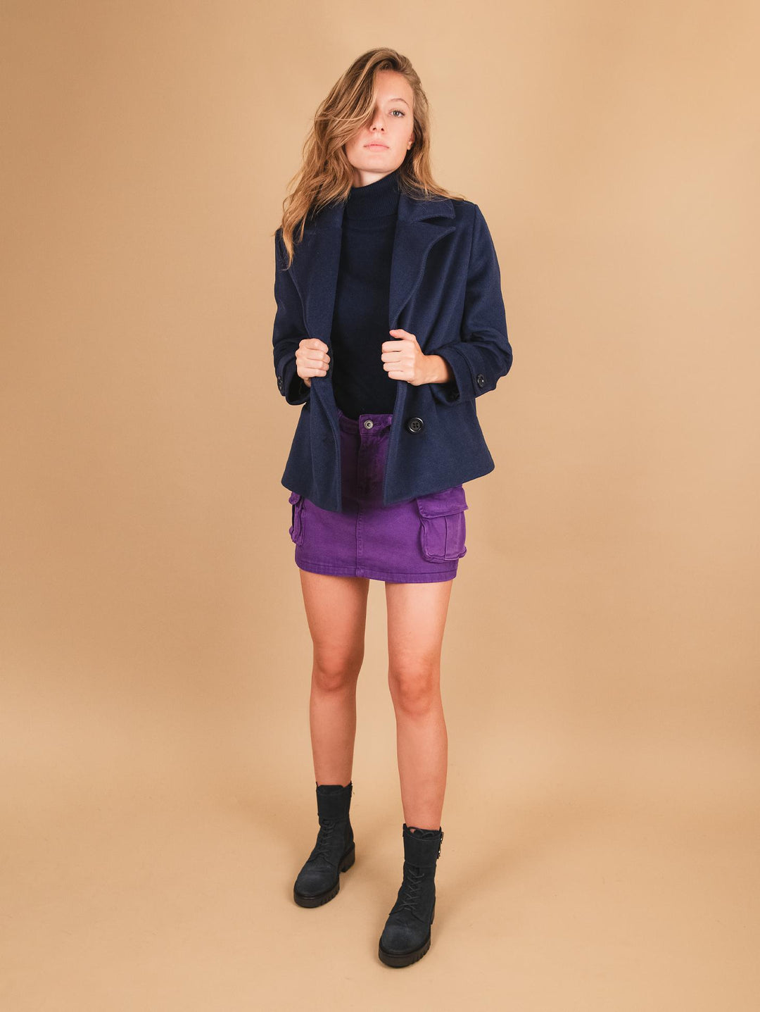 PEACOAT DOPPIOPETTO OVERSIZE BLU G4 BLU ANDREA MORANDO 