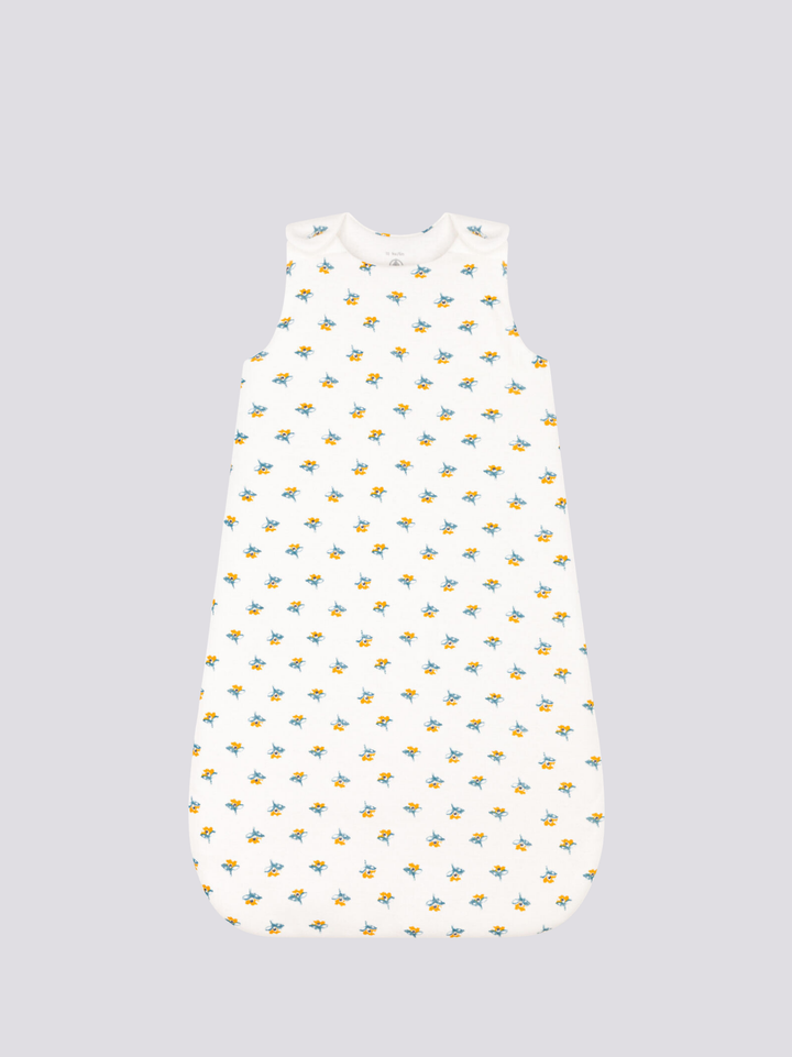 SACCO NANNA IN COTONE CON FANTASIA A FIORI A08EF 01 PETIT BATEAU 