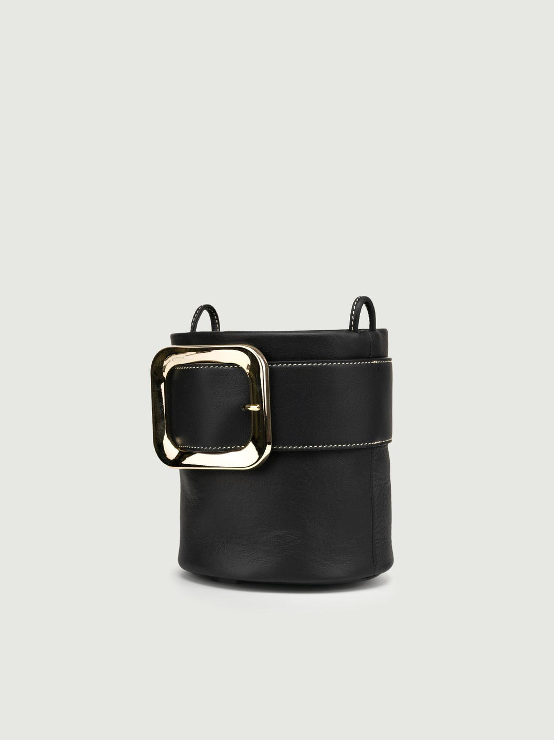 SECCHIELLO KATE IN PELLE NERA KATE NERO BIMOR 