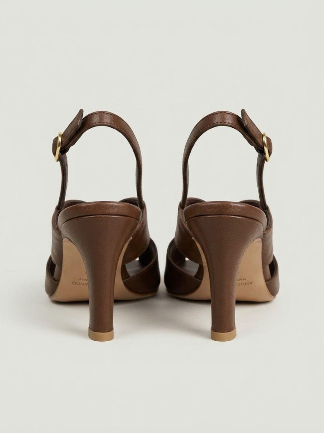 Sandalo slingback in pelle nappa cioccolato 1483 CHOCO ANDREA MORANDO 