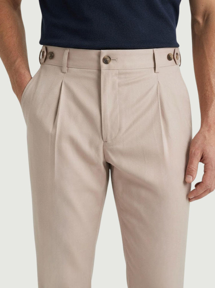 Pantalone con pinces color sabbia GALILEO SABBIA ANDREA MORANDO 
