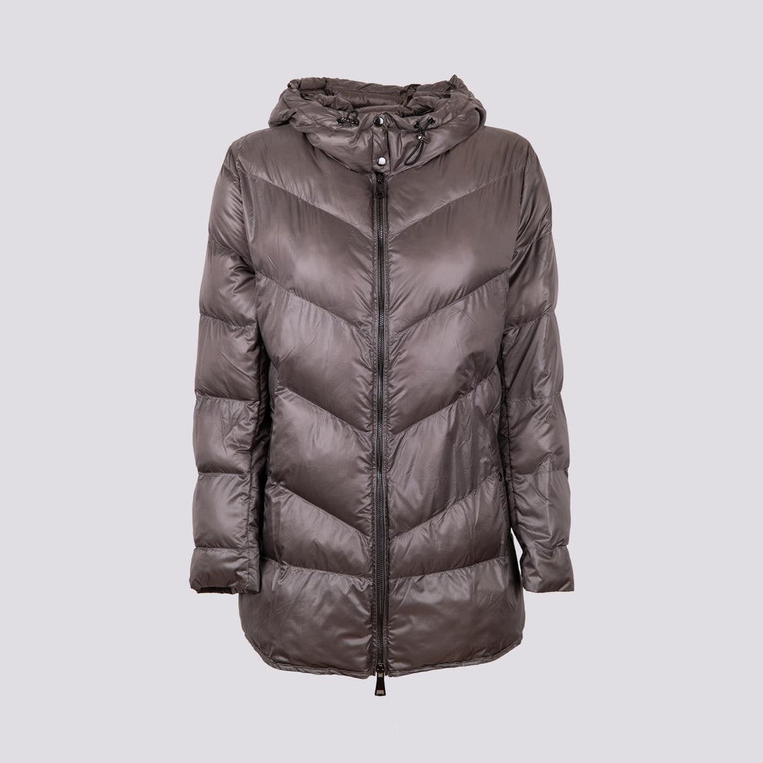 GIUBBOTTO STRUTTURATO IN CAMOSCIO  CON PIUMINO IN ECO-PIUMA FANGO LINR 18 JACK LEATHER 
