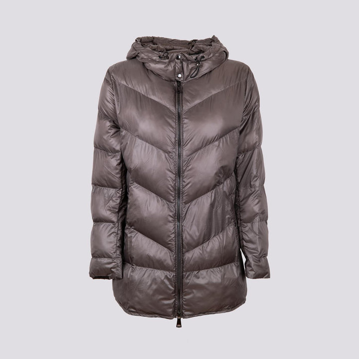 GIUBBOTTO STRUTTURATO IN CAMOSCIO  CON PIUMINO IN ECO-PIUMA FANGO LINR 18 JACK LEATHER 