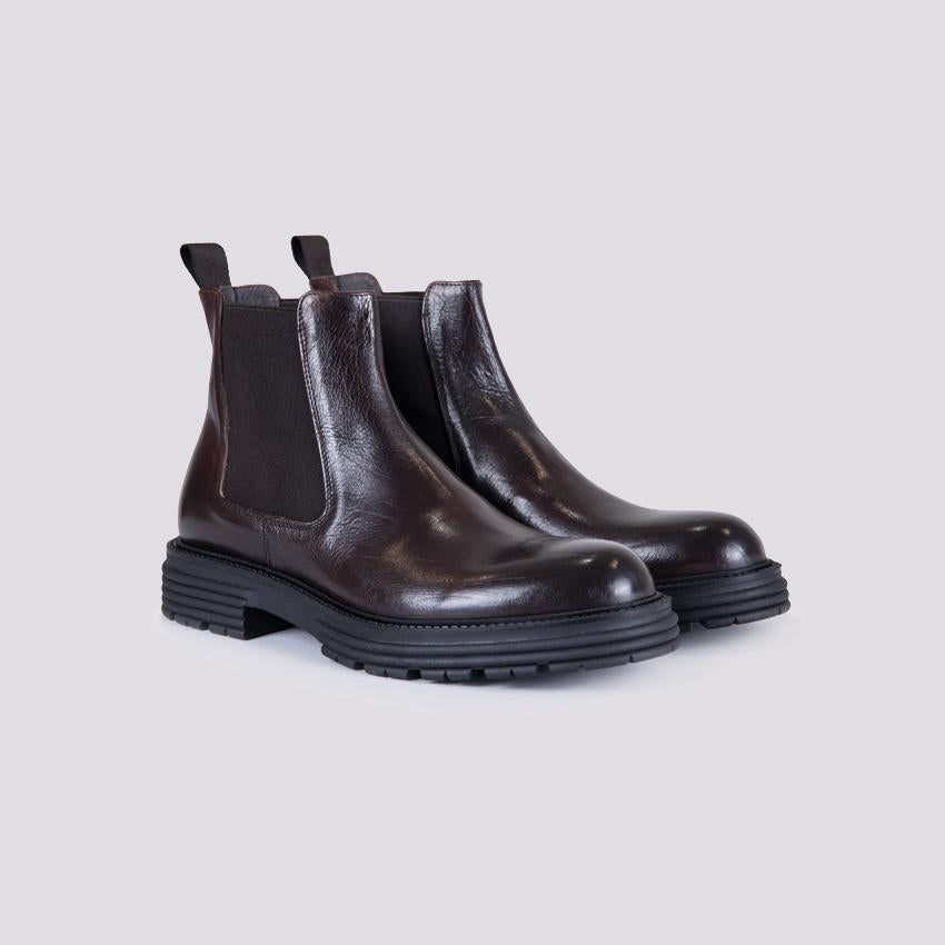 STIVALETTO IN PELLE SPAZZOLATA TESTA MORO 1182 T.MORO ANDREA MORANDO 