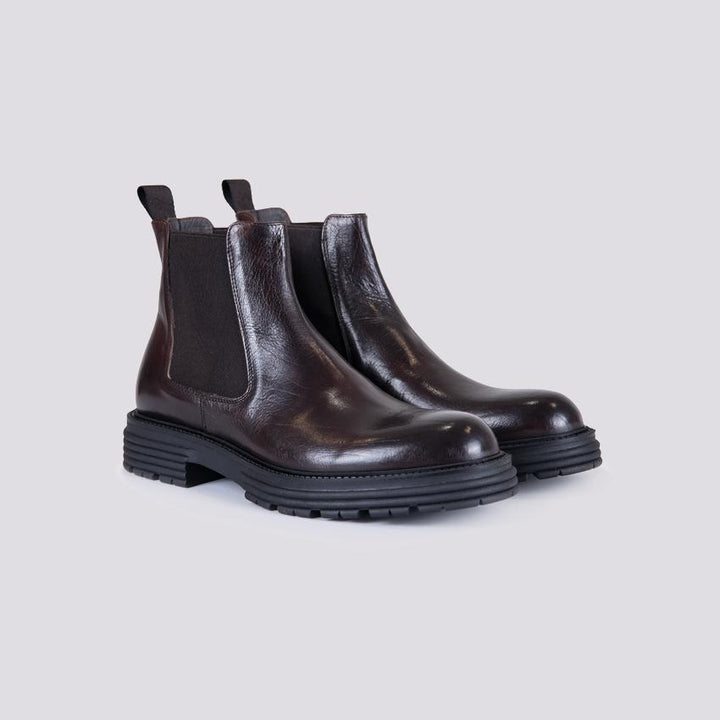 STIVALETTO IN PELLE SPAZZOLATA TESTA MORO 1182 T.MORO ANDREA MORANDO 