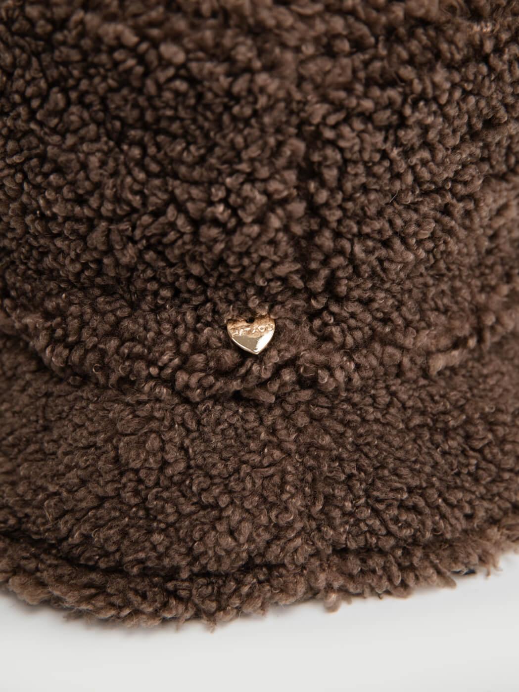 CAPPELLO BUCKET IN TEDDY MORO CP4287 MARRONE ANDREA MORANDO 